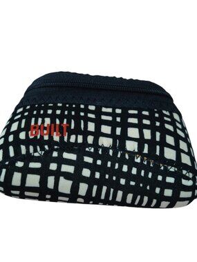 BUILT Mini Camera Case Black/White Check Neoprene Soft Case Small Travel Photo